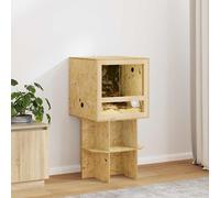 Terrarium avec étagère avec porte avec évent Marron OSB d'intérieur vidaXL vidaX