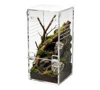 Terrarium - Boîte en acrylique pour reptiles | Boîte d'élevage d'araignées | Fermeture magnétique | Cage à insectes ventilation araignée | Boîte d'élevage des geckos millepieds assels protection