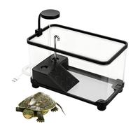 Terrarium Box with Basking Stage Turtle Tank Clear Aquarium
