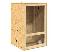 vidaXL Terrarium carré OSB 50x50x80 cm Marron Beaucoup d'espace Polyvalent Pour reptiles