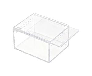 Terrarium d'araignée - Enclos de serpent en acrylique, élevage transparent, gecko lézard, étui d'alimentation d'escargot de grenouille, installation pour passionnés de reptiles d'habitat de tortue | É