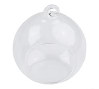 Terrarium de plantes, boule en verre à suspendre à bouche ouverte pour plantes et bougies, parfait pour la décoration de la maison, le bricolage, support de plantes aériennes (8 cm)