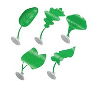 Terrarium Decor,Artificial Leaf Aquatic Ornaments | 5-Piece Fish Tank Reptile Plants | for Reptile Frog Small Animal Lizard Corn Saltwater Freshwater Indoor Outdoor