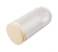 Terrarium dôme en verre transparent avec base en liège en bois pour plantes succulentes, mini serre, décoration pour chambre à coucher, salon, bureau (8 x 18 cm)