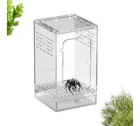 Terrarium en acrylique ventilé pour araignée, habitat d'alimentation transparent pour reptiles, gecko, crickets, scorpions, scarabes, serpents, escargots, tortues, grenouilles