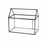 Terrarium en Forme Maison Mini | Serre Table avec couvercle Ouvrant, Élégant, pour Étagère