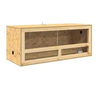 Terrarium en OSB - vidaxl - 100x40x40 cm - Marron - Verre trempé - Thermomètre inclus - Usage intérieur