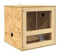 Terrarium en OSB - vidaXL - 40x40x40 cm - Marron - Matériau durable - Usage intérieur - Thermomètre inclus