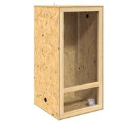Terrarium en OSB - vidaXL - 50x50x100 cm - Marron - Thermomètre intégré - Facile à monter - Entretien simple