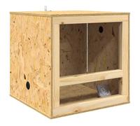 vidaXL Terrarium en OSB 50x50x50 cm Marron - Grande capacité, longue durée de vie, pour reptiles