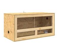 Terrarium en OSB - vidaXL - 80x40x40 cm - Marron - Matériau durable - Usage intérieur - Thermomètre inclus