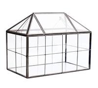 Terrarium en verre géométrique fait à la main avec couvercle pivotant en forme de maison