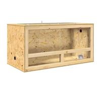 vidaXL – Terrarium en verre OSB – 100×50×50 cm – Marron – Pour reptiles et amphibiens