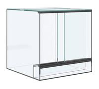 vidaXL Terrarium pour reptiles et amphibiens 30 x 30 x 30 cm – Vision 360°, bonne ventilation, Blanc