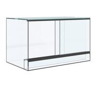vidaXL Terrarium en verre pour reptiles 50×30×30 cm Blanc – Vision 360° – Bonne ventilation