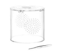 Terrarium isopode, 10,2 x 10,2 x 2 cm, en acrylique transparent, aération, empilable, support pour terrarium pour reptiles | pour tarantes, crabes d'établissement, escargots, grenouilles