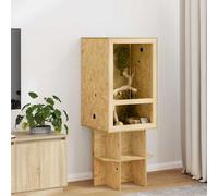 Terrarium Marron OSB Habitat de Enclos pour Reptiles Refuge Rongeurs vidaXL vida
