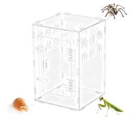 Terrarium pour Araignée Sauteuse | Boîte Habitat en Acrylique Transparent avec Caverne | Terrarium pour Reptiles,Convient pour Tortues, Dragons Barbus, Serpents, Tortues, Geckos, Bernard, Reptiles, P