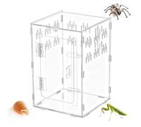Terrarium pour Mygale | Boîte en Acrylique Transparent pour Habitat avec Zone Caverne - Enclos De Mantes Religieuses,pour Dragon Barbu Serpent Tortue Gecko Bernard Reptile Poisson Tortue