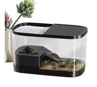 Terrarium pour petits reptiles - Cage pour tortue, dragon barbu, tarentule, caméléon, grenouille, habitat en verre avec couvercle ventilé, facile à nettoyer et à entretenir | Idéal pour reptile
