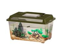 Terrarium pour reptiles, boîte d'alimentation et de transport pour lacets, tarentules et animaux de compagnie | Habitat portable transparent pour transport et élevage à la maison, scorpions et crabes
