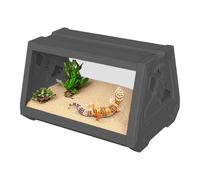 Terrarium pour Reptiles | Conteneur d'habitat de Gecko de léopard, élargit Le de visualisation, Design trapézoïdal, Cage de Terrarium de Serpent, Habitat de Reptiles pour crabes ermitage