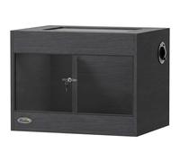 Terrarium pour Reptiles en Bois OSB Transports et Cages Noir Porte en Verre