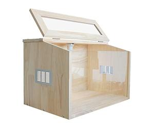 Terrarium pour Reptiles, Terrarium for Reptiles, Tortue, réservoir, Cylindre terrestre, Escalade, Marron, 60x40x40 cm
