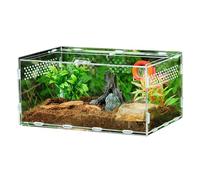 Terrarium pour Reptiles, Terrarium Tortue Terrestre, Reptiles Habitat du Terrarium, Boîte d'alimentation D'insectes, Terrarium Transparent pour Escargots, Contenants De Terrarium en Acrylique