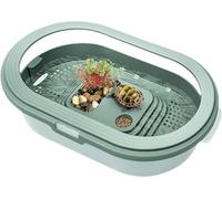 Terrarium pour Tortues | Réserve de Repos et Alimentation Chauffée Anti-Fugue - Bac à Tortues avec Plateforme