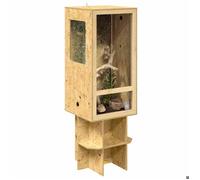 Terrarium rustique - vidaXL - osb - marron - 50 x 50 x 150 cm - matériau durable - entrée facile - usage intérieur hzt83r654