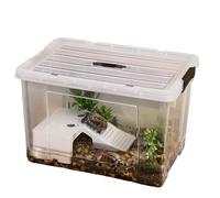 Terrarium Tortue Boîte de retournement for Tortues, réservoir d'alimentation for, Table séchage Solaire, Couvercle en Ruban Transparent(Grand)