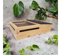 Le Livet Terrarium pour tortue de terre en bois Douglas - 82 x 62 x 22 cm - 90048