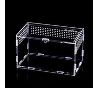 Terrarium transparent pour reptile, boîte d'alimentation pour insectes, terrarium d'escalade en acrylique, habitat portable pour araignées, lézards, scorpions et coléoptères