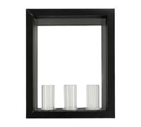 Terrarium végétal - Support en Bois rétro, Station de Propagation Unique | Support de Plant de Bureau de Vases hydroponiques clairs, Station de Propagation de Cadre Photo de 3 Vases pour la décoratio