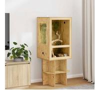 vidaXL Pied sous-meuble pour terrarium Marron 50 x 50 x 80 cm OSB
