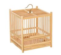 Terrarium Vivarium Insectes Cage À Insectes en Bambou for Petits Reptiles avec Bol Portable Trous d'air