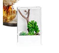 Terrariums Sautants | Cage pour Animaux Acrylique Transparent | Terrarium Reptile - pour Bidk, Petits Reptiles, Nidification, Culture, Alimentation, Observation