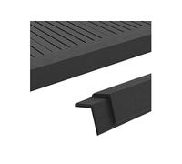 vidaXL Terras hoekplinten 5 st 170 cm HKC zwart45020 Noir G