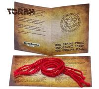 TerraSantaStore Lot de 5 bracelets authentiques Kabbale rouge protection mauvais œil pour homme et femme Jérusalem Blessed at Rachel Tomb Prière Bénédiction et instructions incluses Chaîne du destin,