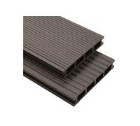 Panneaux terrasse avec accessoires WPC 10 m² 2,2 m Marron Foncé