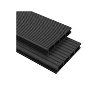 Panneaux de terrasse WPC avec accessoires 10m² 2,2m Anthracite