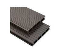 Panneaux terrasse avec accessoires WPC 15 m² 4 m Marron Foncé