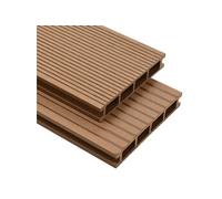 Panneaux de terrasse avec accessoires WPC 30 m² 2,2 m Teck