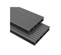 vidaXL Panneaux de terrasse WPC avec accessoires 35 m² 4 m Gris