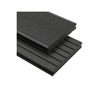 Panneaux de terrasse avec accessoires WPC 10 m² 2,2 m Noir