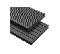 vidaXL Panneaux de terrasse WPC solides et accessoires 15 m² 4 m Gris