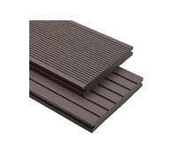 vidaXL Panneaux de terrasse et accessoires WPC 16m² 2,2 m Marron foncé