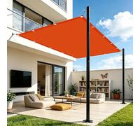 Terrass Toile Ombrage 9 x 9.5 m UV Protection avec Oeillets Tissu Polyester Multi Couleur et Taille Toile Imperméable pour Terrasses Balcons et Jardins, Orange