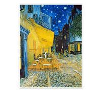 Terrasse du café le soir Poster de Vincent van Gogh 50 x 70 cm Bleu Tableaux Décoration murale